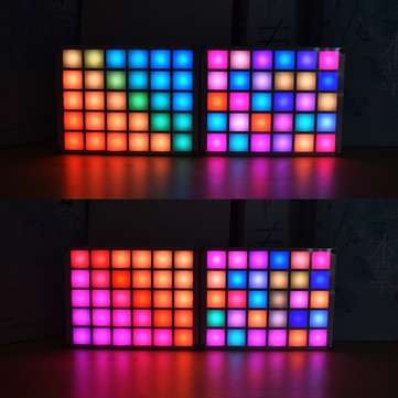 Geekcreit DIY Multi-function LED Cool Music Spectrum RGB Color Palette Clock Kit