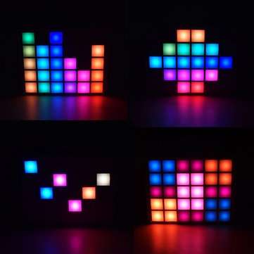 Geekcreit DIY Multi-function LED Cool Music Spectrum RGB Color Palette Clock Kit