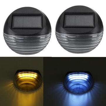 LED Solar Power Wall Light Outdoor Waterproof Garden Lamp (LIGHT: WARMWHITE)