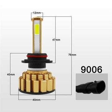 G7 4-Side COB LED Headlights Fog Light Bulbs H4 H7 H11 9005 9006 9-36V 6000K White 2... (TYPE: 9006)