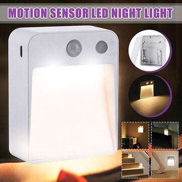 LED Motion Sensor Night Light Automatic Turn On /  Off Human Movement Sense Lamp