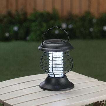 Electric Fly Zapper Mosquito Insect Killer UV LED Purple Tube Light Trap Pest Solar IP65 Working 8 H
