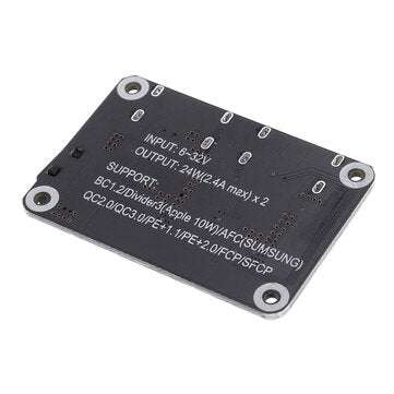 Dual USB Fast Charge Buck Module DC6-32V to 3-12V 24W * 2 Supports QC2.0 3.0 Huawei FCP Fast Charge