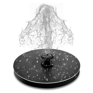 LIUMY Solar Fountain Pump 2.2W Floating Solar Round Water Pump Floating Panel Wit... (COLOR.: BLACK)