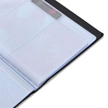 Leather 300 Cards Business Name ID Credit Card Holder Book Case Keeper Card Organizer