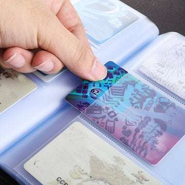 Leather 300 Cards Business Name ID Credit Card Holder Book Case Keeper Card Organizer