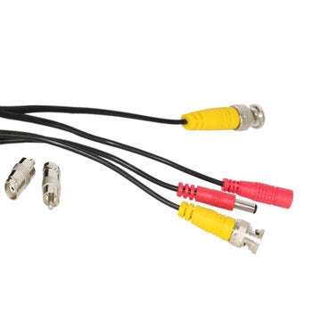 Hiseeu 59ft 18m BNC+DC 2-in-1 12V CCTV Cable for Analog AHD CVI CCTV Camera DVR Kit Video Power Cabl