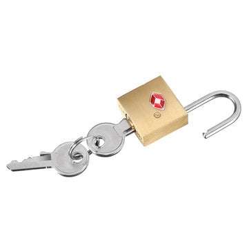 LK-31 TSA Approved Padlock Travel Security Luggage Solid Brass Key Door Lock