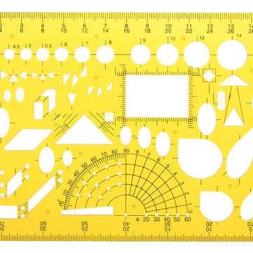 Heating Ventilation Air Conditioning Drafting Design Drawing Template KT Soft Plastifc Ruler Stencil