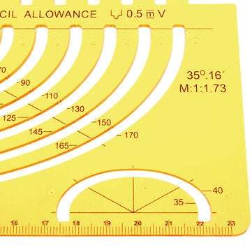 Large Ellipse Big Oval Semi Elliptical Shape Drawing Template KT Soft Plastic Ruler Drawing Board
