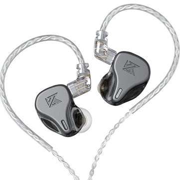 KZ DQ6 3DD Dynamic Driver HIFI In Ear Earphone High Resolution Head... (TYPE: WITHMIC | COLOR: GREY)