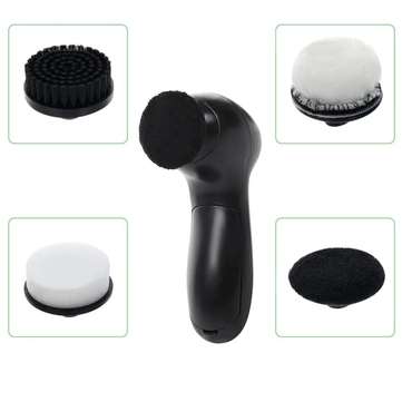 Electric Portable Shoes Polisher Cleaner with 4 Brush Heads Cleaning Brushes