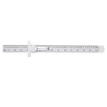 Machifit 6 Inch 0-150mm Stainless Steel Gauge Standard Rule Scale Depth Length Gauge Marking Measuri
