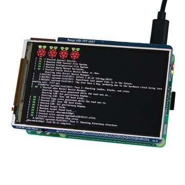 Geekwrom HD 3.5 Inch TFT Display Shield 800x480 For Raspberry Pi 3B 2B With 2 Keys And Remote IR
