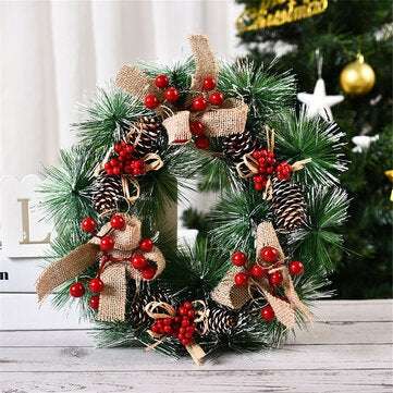 Gangzhilian Christmas Wreath Chirstmas Home Decoration Wreath Creative Mutipl... (SHAPE: THREEKNOTS)