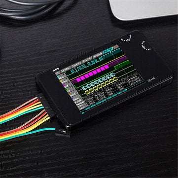 LA104 Digital Logics Analyzer 2.8 inch Screen 4 Channels Oscilloscope SPI IIC UART Programmable 100M