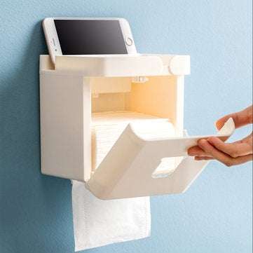 Jordan&Judy 3 in 1 Waterproof Wall Mounted Bathroom Tissue Box Roll Issue Facial Tissue Dispenser Ad