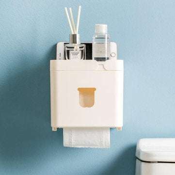 Jordan&Judy 3 in 1 Waterproof Wall Mounted Bathroom Tissue Box Roll Issue Facial Tissue Dispenser Ad