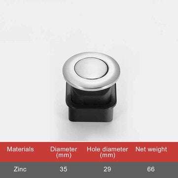 Hidden Door Handles Spring Drawer Pulls Knob Cabinet Handles Knobs Embedded Furnit... (SHAPE: ROUND)