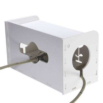 DIY PVC Power Plug Wire Cable Storage Box Cord Socket Safety Tidy Organizer Desk