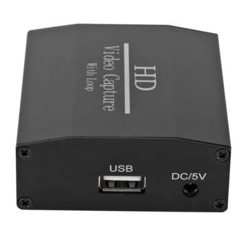Grwibeou USB 2.0 HDMI HD 4K Aluminum Alloy Video Capture Card with TV Loop for Game Recording Camera