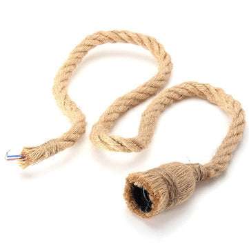 E27 1M Single Head Industrial Pendant  Retro Vintage Edison Rope Ceiling Lamp Holder