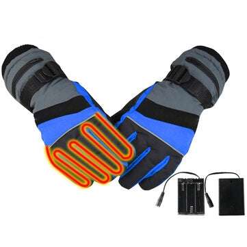 Electrically Heating Gloves Motorcycle Heated Winter Hot Hands Warmer Outdoor Skiing (SIZE: L)