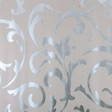 High Quality Victorian Damask Non-woven Texture Wallpaper Material Silver Gray