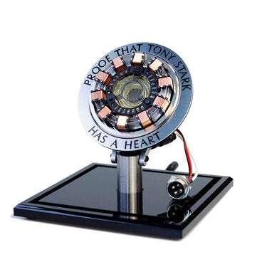 High Version 1:1 Alloy Arc Reactor DIY Model MK1 LED Light Mark Chest Tony Heart Lamp Light With Dis