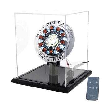 High Version 1:1 Alloy Arc Reactor DIY Model MK1 LED Light Mark Chest Tony Heart Lamp Light With Dis