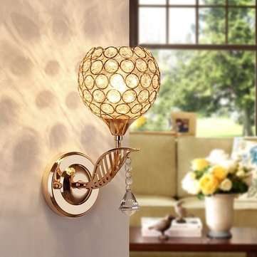 E27 Modern Crystal Wall Light Living Room Corridor Balcony Lamp 220V