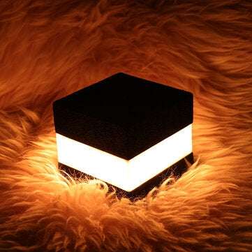LED Cube Night Light USB Rechargeable Touch Night Light Bar Cafe ... (MODEL: BLACK,3LIGHTCOLORSMODE)