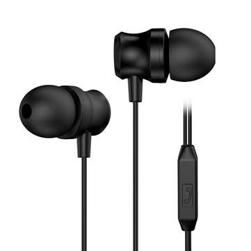 KIVEE MT20 Mini 3.5mm Wired In-Ear Headphones Hifi Sound Music Earphone with Mic f... (COLOR: BLACK)
