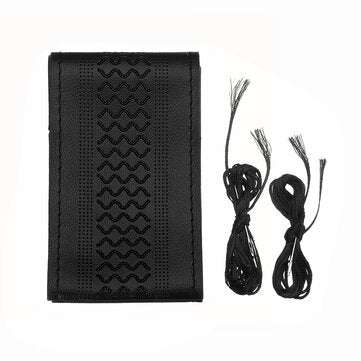 DIY 38cm Car Steering Wheel Covers Microfiber Leather with Needles and Threa... (COLOR.: BLACKBLACK)