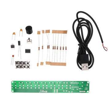 EQKIT Simple Electronic Organ Kit DIY NE555 Soldering Practice Board Multi-notes Keyboard Set