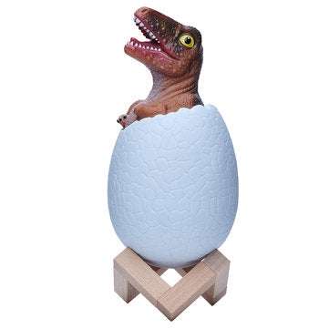 KL-02 Decorative 3D Raptor Dinosaur Egg Smart Night Light Touch Switch 3 Colors Change LED Nightligh