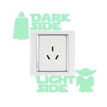 Miico Creative Movie Roles Sumurai Light Luminous Stickers PVC Removable Home Room Decorative Wall S