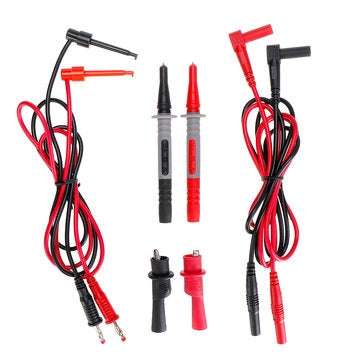 Electronic Multimeter Test Leads Kit with Alligator Clip Plunger Hooks Probes Set