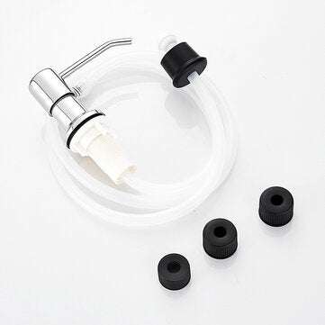 Multifunctional Soap Dispenser Built-in Fluid Pump ABS Plastic Sink Kitchen... (TYPE: CHROMEHEADKIT)