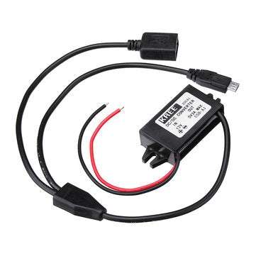 KREE DC 12V to DC 5V 3A USB & Micro Interface Power Supply Converter Step-Down Converter
