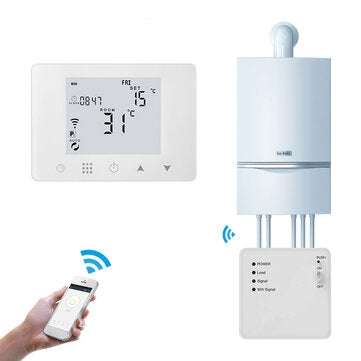 MoesHouse WiFi Smart LCD 5A Wall-Hung Gas Boiler Water Electr... (THERMOSTAT CONTROLLER: HY09-GCWRW)