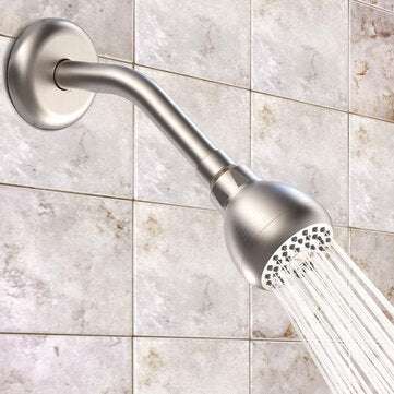 High Pressure Shower Head 3 Inch Brushed Nickel Anti-clog Anti-leak Shower Head Adjustable Metal Swi