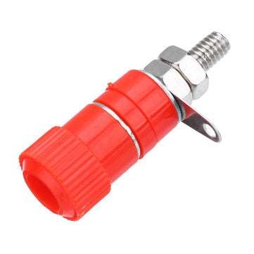 Excellway 10Pcs 4mm Banana Socket Nickel-plated Link Post Nut Banana Plug Jack Connector Red Black