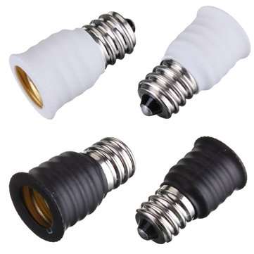 E12 to E14 Base LED Bulb Lamp light Screw  Holder Adapter Socket Converter (COLOR.: BLACK)