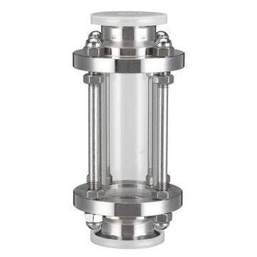 Fit 50.5mm Pipe OD 1.98" Tri Clamps Flow Sight Glass Sanitary Fitting Homebrew
