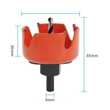 Drillpro 5PCS Carbide Tip Woodworking Hole Saw Cutter 64-127mm for Wood PVC Board and Plastic Plate