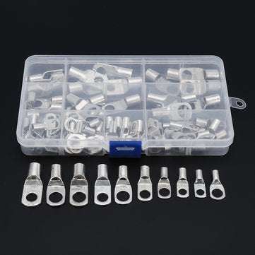 Excellway 90 Pc Tinned Copper Terminals Cable Terminals Connector Cable lugs Battery SC Terminals