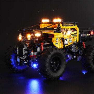 DIY LED Strip Light Kit ONLY For LEGO Technic 42099 4x4 For X-Treme Off-Roader Blue Chassis Car Bric