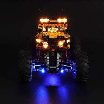 DIY LED Strip Light Kit ONLY For LEGO Technic 42099 4x4 For X-Treme Off-Roader Blue Chassis Car Bric