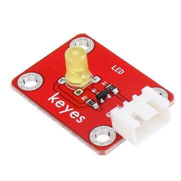 Keyes Brick LED Yellow Light Module (Pad hole) Anti-reverse Plug White Terminal Digital Signal